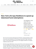 New York Life taps RedStone to speed up tokenized fund redemptions