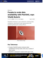 Fusaka to scale data availability with PeerDAS, says Vitalik Buterin