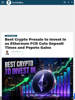 Best Crypto Presale to Invest In as Ethereum FCR Cuts Deposit Times and Pepeto Gains - TechBullion