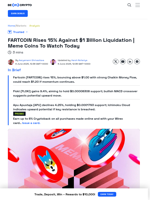 FARTCOIN Rallies Despite Losses | Meme Coins To Watch Today