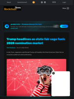 Trump headlines as state fair saga fuels 2028 nomination market - Blockchain.News