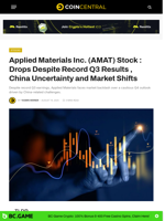 Applied Materials Inc. (AMAT) Stock : Drops Despite Record Q3 Results , China Uncertainty and Market Shifts