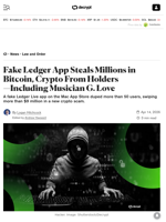 Fake Ledger App Steals Millions in Bitcoin, Crypto From Holders—Including Musician G. Love - Decrypt