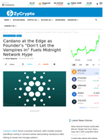 Cardano at the Edge as Founder’s “Don’t Let the Vampires In” Fuels Midnight Network Hype ⋆ ZyCrypto