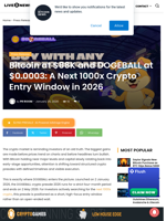 Bitcoin at $88K and DOGEBALL at $0.0003: A Next 1000x Crypto Entry Window in 2026 | Live Bitcoin News