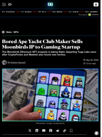 Bored Ape Yacht Club Maker Sells Moonbirds IP to Gaming Startup - Decrypt
