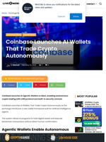 Coinbase Launches AI Wallets for Crypto Trading