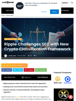 Ripple Challenges SEC with New Crypto Classification Framework | Live Bitcoin News