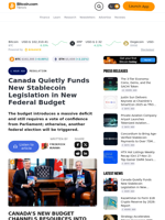 Canada Quietly Funds New Stablecoin Legislation in New Federal Budget – Regulation Bitcoin News