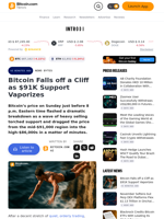 Bitcoin Falls off a Cliff as $91K Support Vaporizes – News Bytes Bitcoin News