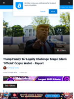 TRUMP Crypto Wallet Could Face Legal Challenges - Report