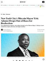 New York City's 'Bitcoin Mayor' Eric Adams Drops Out of Race for Reelection - Decrypt