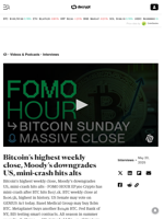 Bitcoin’s highest weekly close, Moody’s downgrades US, mini-crash hits alts - Decrypt