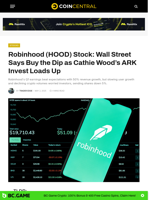 Robinhood (HOOD) Stock: Wall Street Says Buy the Dip as Cathie Wood's ARK Invest Loads Up - CoinCentral