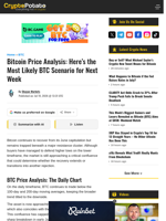 Bitcoin Price Analysis: Here's the Most Likely BTC Scenario for Next Week