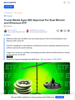 Trump Media Targets Dual Bitcoin and Ethereum ETF