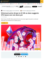ETH Downtrend Not Over? Why Ether’s Next Stop Could be $1,500