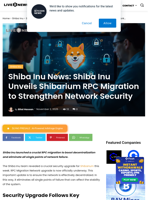 Shiba Inu News: Shiba Inu Unveils Shibarium RPC Migration to Strengthen Network Security | Live Bitcoin News