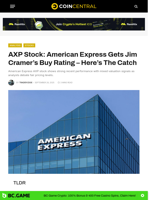 AXP Stock: American Express Gets Jim Cramer's Buy Rating - Here's The Catch - CoinCentral