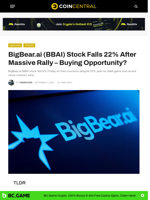 BigBear.ai (BBAI) Stock Falls 22% After Massive Rally – Buying Opportunity? - CoinCentral