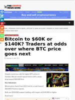 Bitcoin to $60K or $140K? Traders at odds over where BTC price goes next - The Crypto News Wire