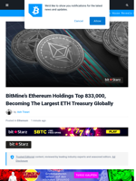 BitMine’s Ethereum Holdings Top 833,000, Becoming The Largest ETH Treasury Globally | Bitcoinist.com