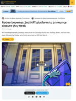 Rodeo Announces Closure, Becoming The Second NFT Marketplace This Week