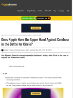 Does Ripple Have the Upper Hand Against Coinbase in the Battle for Circle?