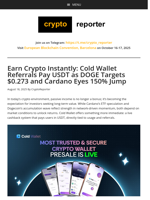 Best Crypto for Higher Returns: How Cold Wallet, Cardano, and Dogecoin Offer Passive Income