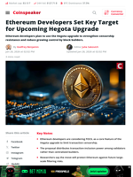 Ethereum Developers Set Key Target for Upcoming Hegota Upgrade - Coinspeaker