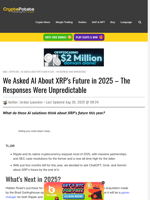 We Asked AI About XRP’s Future in 2025 - The Responses Were Unpredictable