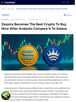 Zexpire Becomes The Best Crypto To Buy Now After Analysts Compare It To Solana