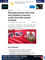 Bermuda partners with Circle and Coinbase to become world’s first fully onchain economy