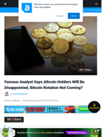 Famous Analyst Says Altcoin Holders Will Be Disappointed, Bitcoin Rotation Not Coming? | Bitcoinist.com