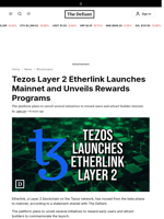 Tezos Layer 2 Etherlink Launches Mainnet and Unveils Rewards Programs - 