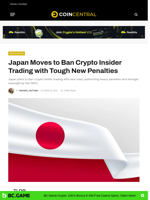 Japan Moves to Ban Crypto Insider Trading with Tough New Penalties - CoinCentral