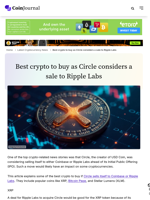Best crypto to buy as Circle considers a sale to Ripple Labs