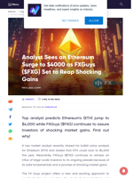 Analyst Sees Ethereum Surge to $4K as FXGuys ($FXG) Set to Reap Shocking Gains