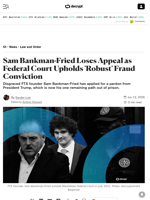 Sam Bankman-Fried Loses Appeal as Federal Court Upholds 'Robust' Fraud Conviction - Decrypt