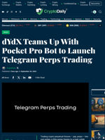 dYdX Teams Up With Pocket Pro Bot to Launch Telegram Perps Trading - Crypto Daily