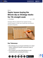 Saylor teases buying the Bitcoin dip as Strategy stacks for 7th straight week