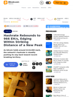 Hashrate Rebounds to 966 EH/s, Edging Within Striking Distance of a New Peak – Mining Bitcoin News