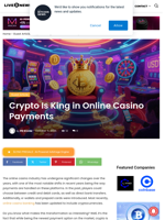 Crypto Is King in Online Casino Payments | Live Bitcoin News