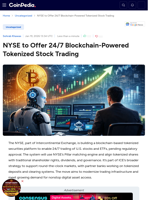 NYSE to Offer 24/7 Blockchain‑Powered Tokenized Stock Trading