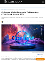 Coinbase Wallet Rebrands To Base App; COIN Stock Jumps 56% - DailyCoin