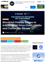 BlockDAG Presale Surges to $407M as SEI Price Chart Climbs and Tron Holds Steady | Live Bitcoin News