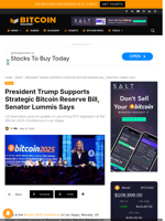President Trump Supports Strategic Bitcoin Reserve Bill, Senator Lummis Says