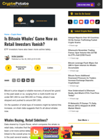 Is Bitcoin Whales' Game Now as Retail Investors Vanish?