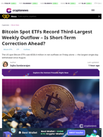 Bitcoin Spot ETFs Record Third-Largest Weekly Outflow