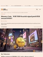 BNB forms bearish Double-Top, Is $900 next?